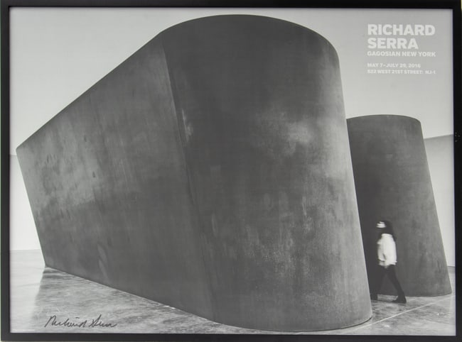 Richard Serra Signed Gagosian Gallery Poster