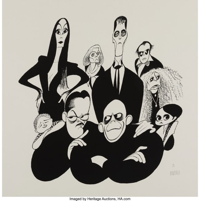 18055: Al Hirschfeld (American, 1903-2003)  The Addams 