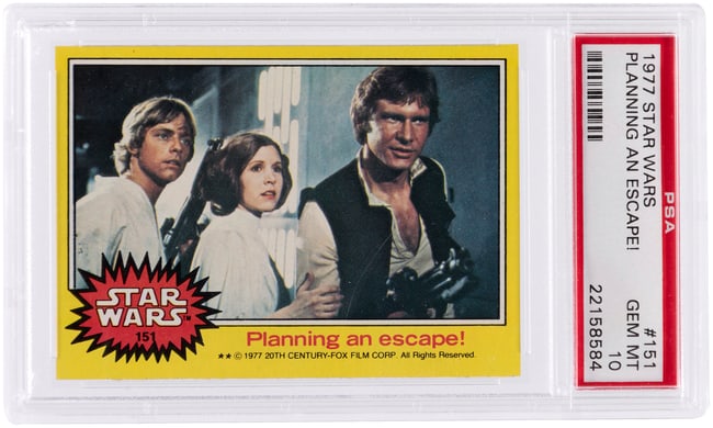 1977 TOPPS STAR WARS SERIES 3 - PLANNING AN ESCAPE! #151 PSA 10 GEM MINT.
