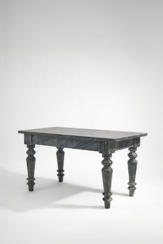 xx Aldo Rossi (1931-1997) Dining table - Model 'Rilievo 1' Prototype Nero Marquinia marble Edition