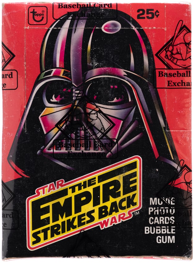 1980 TOPPS STAR WARS: THE EMPIRE STRIKES BACK SERIES 1 FULL WAX BOX BBCE CERTIFIED.