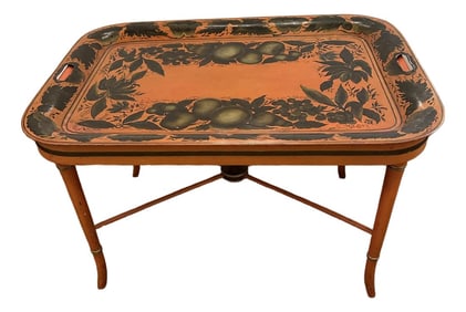 Orange Vintage Tray Top Coffee Table
