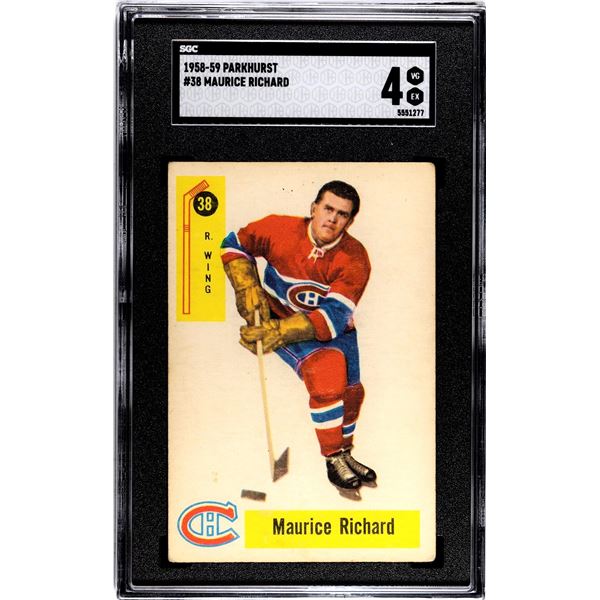 1958-59 Parkhurst #38 Maurice Richard (SGC 4)