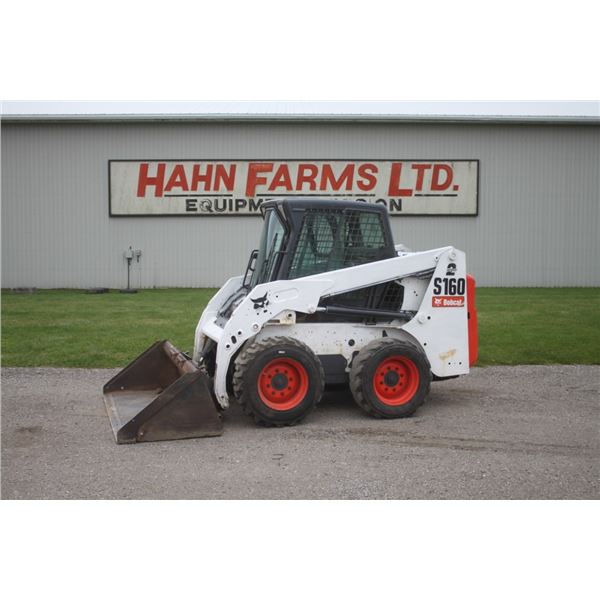 Bobcat S160 skidsteer, cab, foot controls, 2137 hours, local consignment