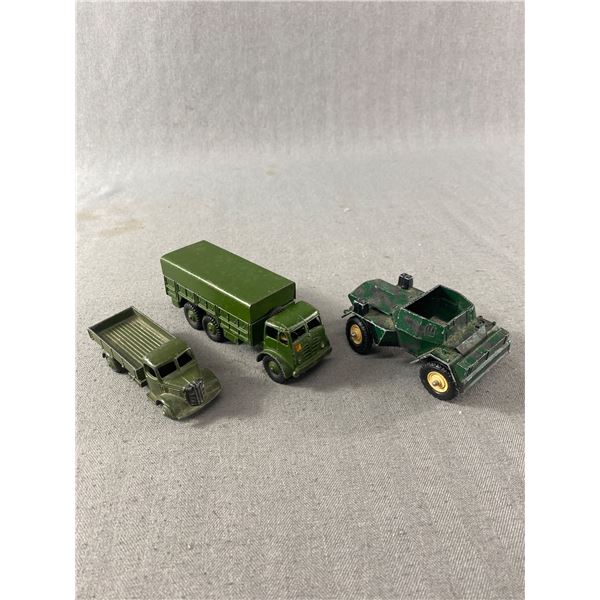 3 Vintage Dinky Toy Army Trucks