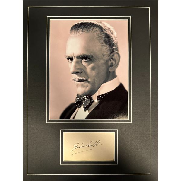 Boris Karloff Autographed Display