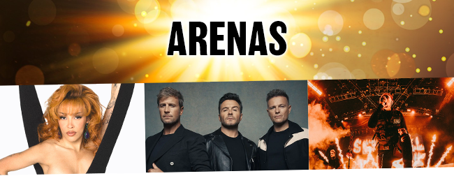 Arenas - image of Doja Cat, Westlife and Motionless in White