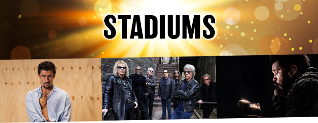 Stadiums - image of Bad Bunny, Bon Jovi and The Weeknd