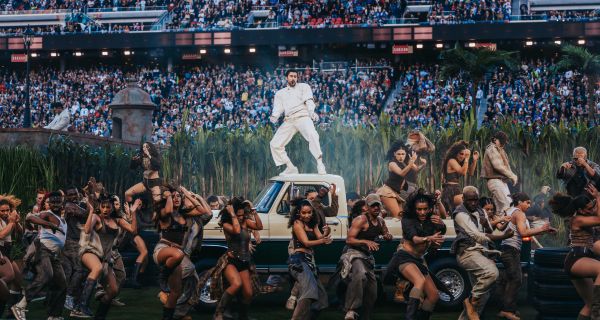 Bild på Bad Bunny från Super Bowl