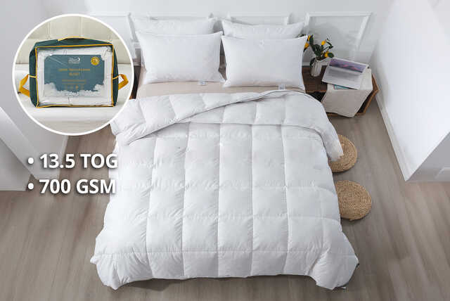 Winter Warm 13.5 Tog Goose Feather and Down Duvet - 4 Sizes