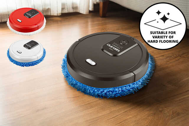 Robot Sweeper & Steam Mop - Black, Red or White!