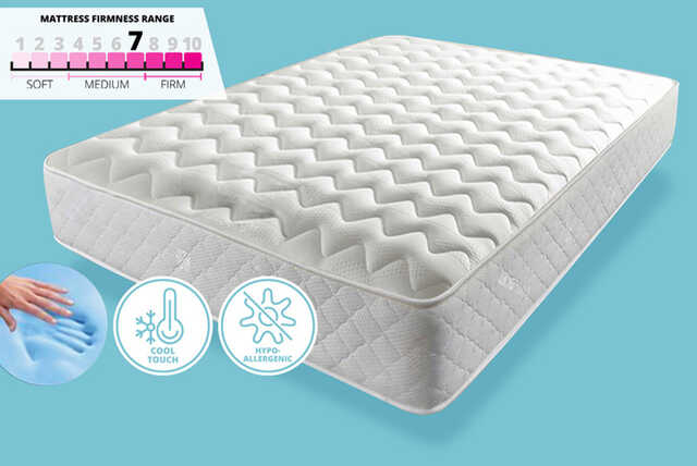 Orthopedic Cool-Touch Memory Sprung Mattress - 4 Sizes