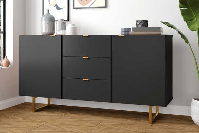 Large Modern Seattle Sideboard in Black!