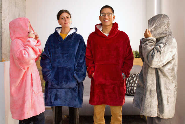 Thick Super Soft Sherpa Lined Hoodie Blanket with Bundle Option