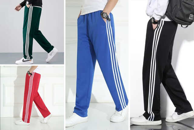 Adidas Inspired Straight Track Pants - 8 Sizes & 4 Colours!