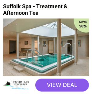 Unwind with a luxury spa day including a 30-minute treatment, traditional afternoon tea, glass of Prosecco & leisure access – save 56% at Ufford Park Resort, East Suffolk.