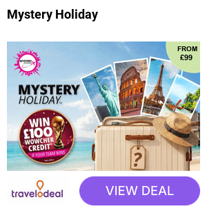 Embark on a Mystery Getaway with flights and a hotel stay included! Adventure awaits in stunning destinations including Maldives, Thailand, Las Vegas, France, Spain, Greece, Portugal, Italy, and beyond—your next unforgettable escape is just a surprise away!