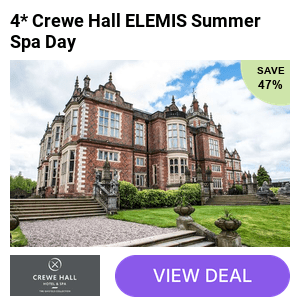 Save 51% on a summer spa day at the 4* Crewe Hall Hotel & Spa – enjoy a 25-minute ELEMIS treatment, luxury afternoon tea and four hours of ultimate relaxation in their pool, sauna and jacuzzi.
