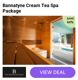 Spa Package with a Cream Tea at Bannatyne Spa including facilities access, one treatment, a cream tea with choice of hot drink and a voucher, or for two - indulge in relaxation and rejuvenation