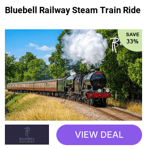 Save 41%, and enjoy an all-day steam train adventure through the Sussex countryside – on Bluebell Railway, Britain’s first preserved standard gauge passenger railway.