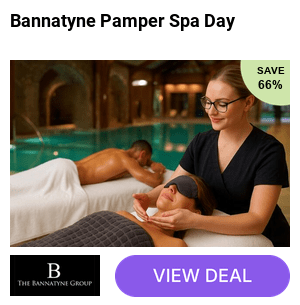 Bannatyne Pamper Spa Day with 3 Mini Treatments, Divine Eye Mask, All Day Access to Facilities, Spa Retail Voucher & Treatment Voucher for 1, or 2 Person Upgrade - Indulge in Ultimate Relaxation