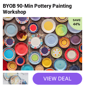 Pottery painting workshop for one at Token Studio, London Bridge - BYOB and save 47%