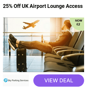 Enjoy up to 25% off premium airport lounge access for groups of up to seven, available at 20 leading UK airports with Sky Parking Services.
