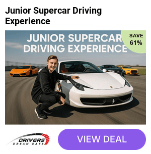 Junior Sports car/Supercar Driving Experience in One, Two, or Three Cars from Drivers Dream Days - Choose from 14 Locations and Save Up to 57%