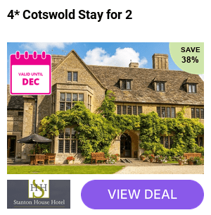 Cotswolds hotel stay at 4* Stanton House Hotel for two with options to include dinner credit on the first night, breakfast and late checkout – save up to 38%