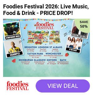 Save 50% and Experience the UK's leading celebration of Food, Drink, and Live Music with a full-day entry ticket at Foodies Festival 2026 – Headline acts including, Example, Boyzlife, B*Witched, Scouting for Girls & More - 6 UK-Wide Locations