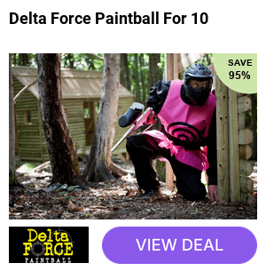 Paintballing for up to 10 people with 50 paintballs each at Delta Force Paintball - choose from over 15 locations and enjoy an exhilarating day