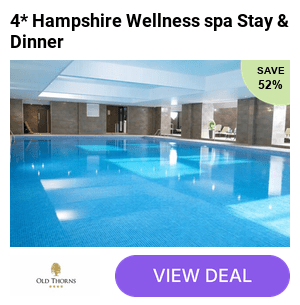 An overnight 4* spa break for 2 with a wellness bed treatment each, full English breakfast, extensive spa access & 2-course dinner at Old Thorns Hotel & Resort - Save up to 52%