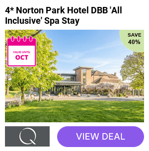 4* Norton Park Hotel, Spa & Manor House Winchester for two, with breakfast, afternoon tea or cream tea, dinner, 4-drink vouchers per person and late checkout. Upgrade options available for a 2-night stay or treatments package. Save up to 40%.