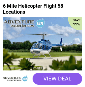 6-Mile Helicopter Flight For 1 or 2 People with Bubbly from Adventure 001 at 58 Uk-Wide Locations – Save up to 23%