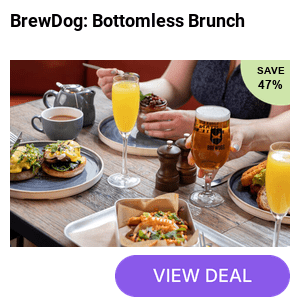 From just £40, treat yourself to 90 minutes of bottomless brunch for two or four at BrewDog – with unlimited craft beer or prosecco, a crowd-pleasing menu, and 14 great venues to choose from across the UK.