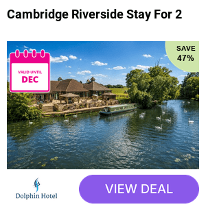 Charming St Ives break for two people with breakfast, complimentary bottle of prosecco, and riverside ambience at The Dolphin Hotel - save up to 47%