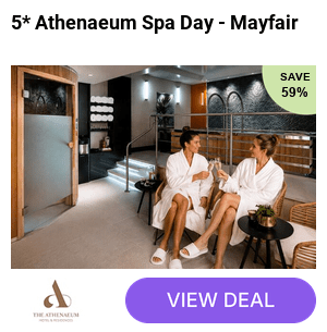 Save 59% on a luxury spa day with treatment, full spa access and Prosecco for two at The Spa at The Athenaeum, Mayfair.