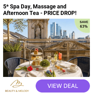 Indulge in a luxury 5* spa day with a 25 or 50-minute massage, glass of bubbly, and afternoon tea at Beauty & Melody Spa – upgrade to include spa facility access – save 59%