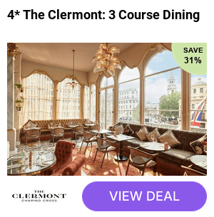 Enjoy a 3-Course Dining Experience with Sparkling Wine or upgrade to a bottle for 2 at the 4* Clermont Hotel on The Strand in London - Save up to 43%