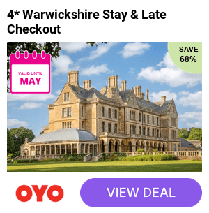  4* Walton Hall Hotel & Spa, Warwickshire stay for two in a Standard Double Room with breakfast, leisure access, and 12pm late checkout. Option to upgrade for a two-course dinner each. Save up to 64%!