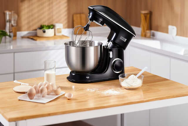 7-Quart Black Household Stand Mixer