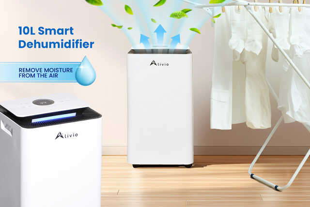 10L Energy Saving Portable Dehumidifier w/ Washable Bust Filter!