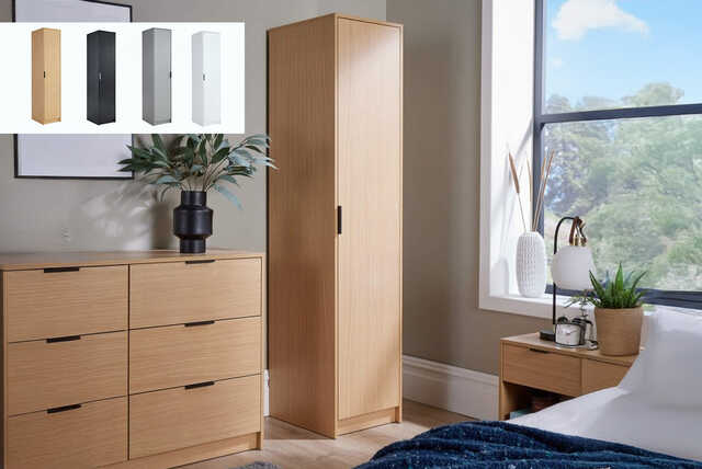 Phoenix Single Door Wardrobe - 4 Colours