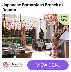 Enjoy 2-Course Japanese Dining Including Sushi & Mains with Bottomless Prosecco, Wine or Beer For 2-6 People at Doumo Restaurant near Oxford St and save up to 55%