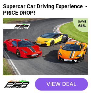 Muscle or sports car driving experience with PSR Experience - choose from a range of exciting muscle, sports or supercars, at 17 tracks across the UK and save up to 64%