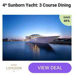 Luxury 3-Course Dining & Prosecco For 2 at The Lands End Restaurant, Sunborn Yacht Hotel - Options Include Ribeye Steak, Seabass & More: Indulge in an unforgettable culinary experience and Save 53%