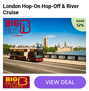 Save up to 50% on a 24-Hour or 48-Hour Hop-On Hop-Off Open Top Bus Tour of London with River Thames Cruise, Evening Tour + Walking Tour Upgrade - 2 Routes included - Child, Adult or Family Tickets