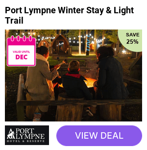Escape to the enchanting Port Lympne Reserve for an overnight stay in the Elfwood camping pods with admission to Port Lympne Reserve and Howletts Wild Animal Park and access to Port Lympne Illuminated - Save up to 25%