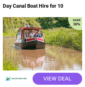 Set sail with your crew for less – enjoy a full weekday of canal boating for up to 10 people with ABC Boat Hire. Save 36%