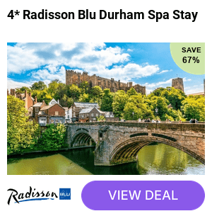 Experience a luxury Durham hotel stay at the 4* Radisson Blu Hotel for two adults including buffet breakfast, spa and leisure access, and late checkout or select a larger family room suitable for two adults and a child. Stay for one or two nights and save up to 44%!